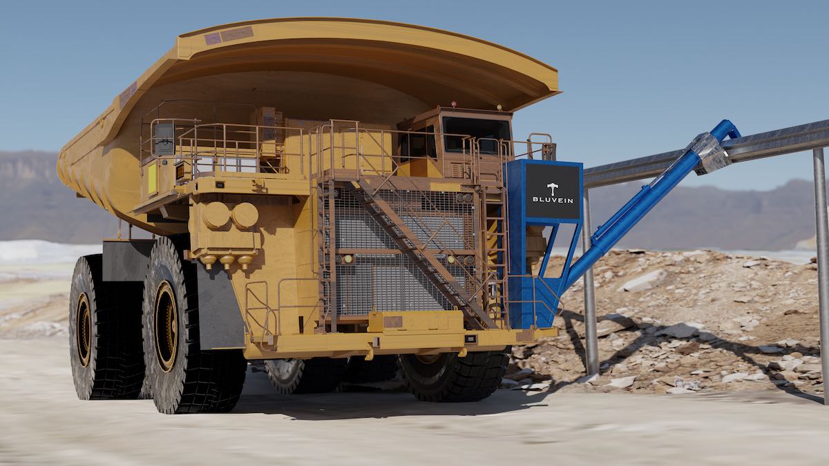 Bluvein Dynamic Charging for mining vehicles