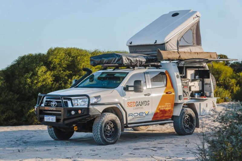 ROEV and Redsands make first electrified camper