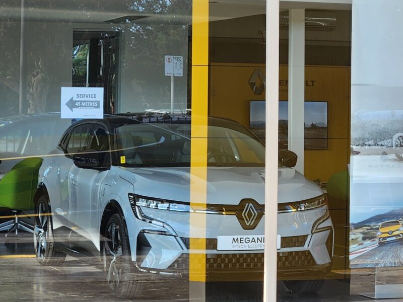 Renault E-Tech Megane in Australian showroom window