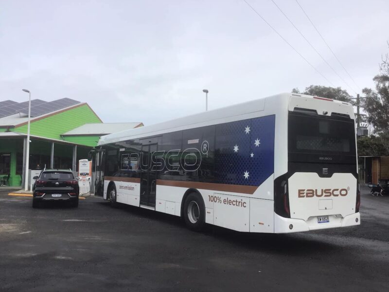 Ebusco bus charging in Gundagai