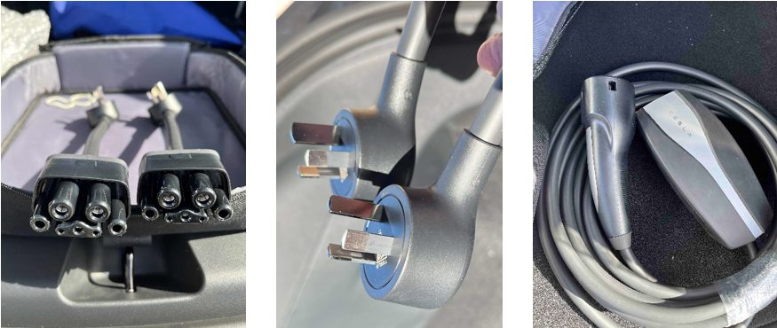 Images of Tesla supplied Mode 2 (portable) EVSE