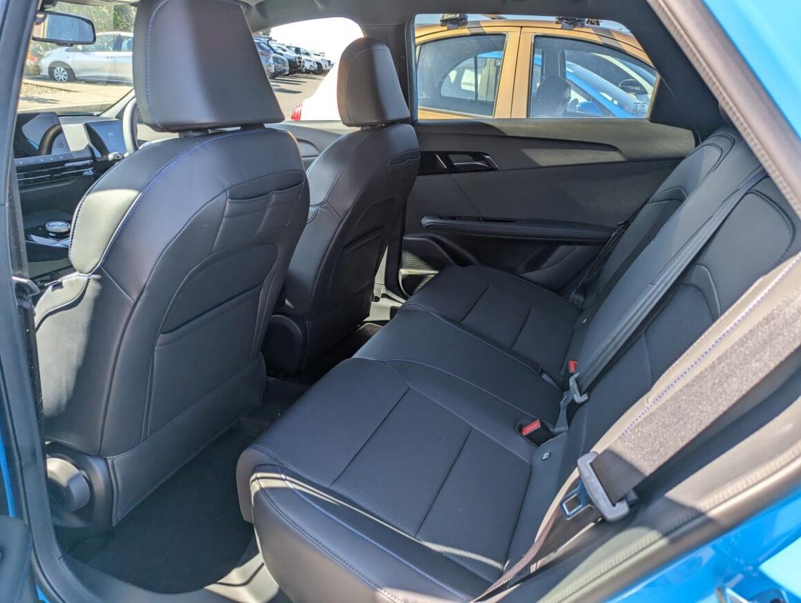 MG4 Drive Interior Rear Seating Blue