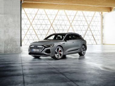The new Audi Q8 55 e-tron with improved efficiency, range, and s