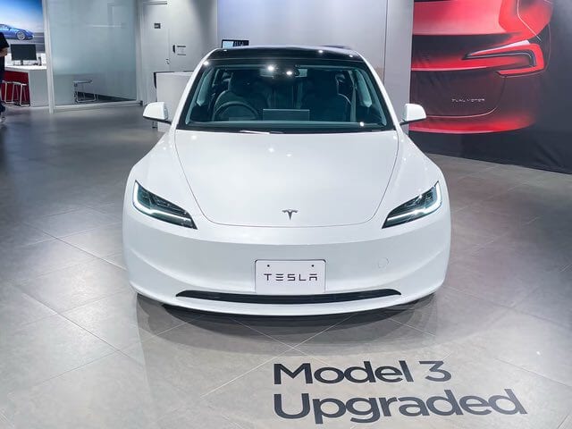Tesla unveils upgraded Model 3 in first right hand drive market
