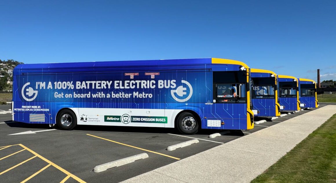 Custom Denning electric bus begins two-year trial in Launceston