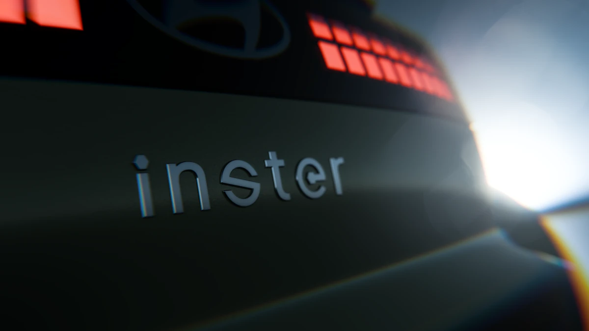 Rear lights of the Inster feature Hyundai's parametric pixel design associated with their EVs. Source: Hyundai