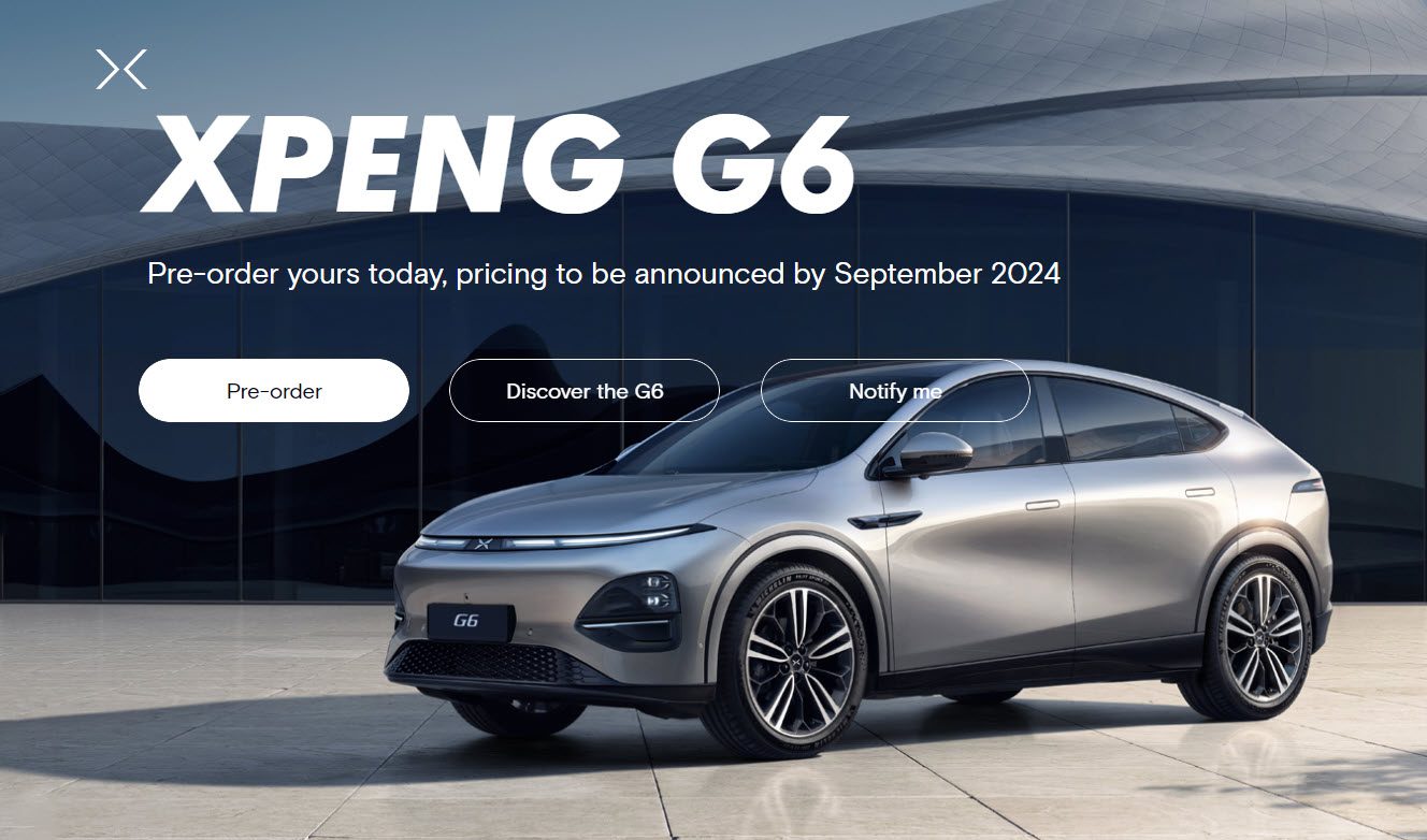 Xpeng Opens Pre Orders For G6 Electric Suv Its First Ev In Australia 3984