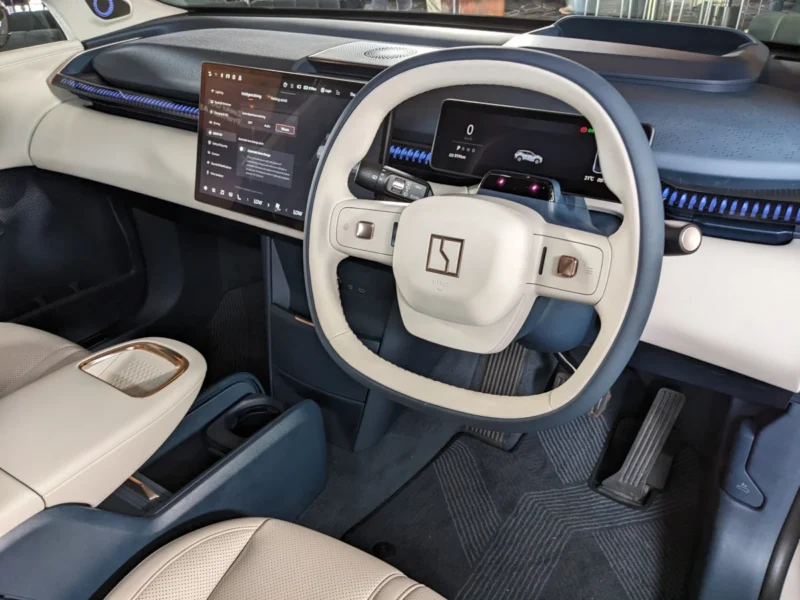 Zeekr X dash and steering wheel. Image: Tim Eden