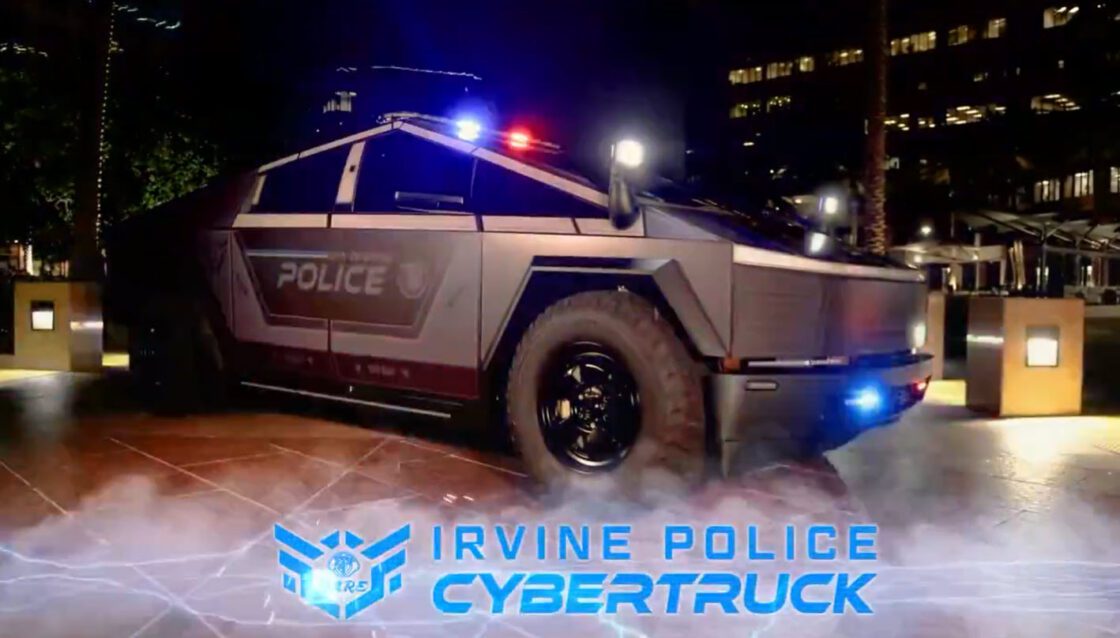 First police Tesla Cybertruck makes its way into movie trailer-like ...