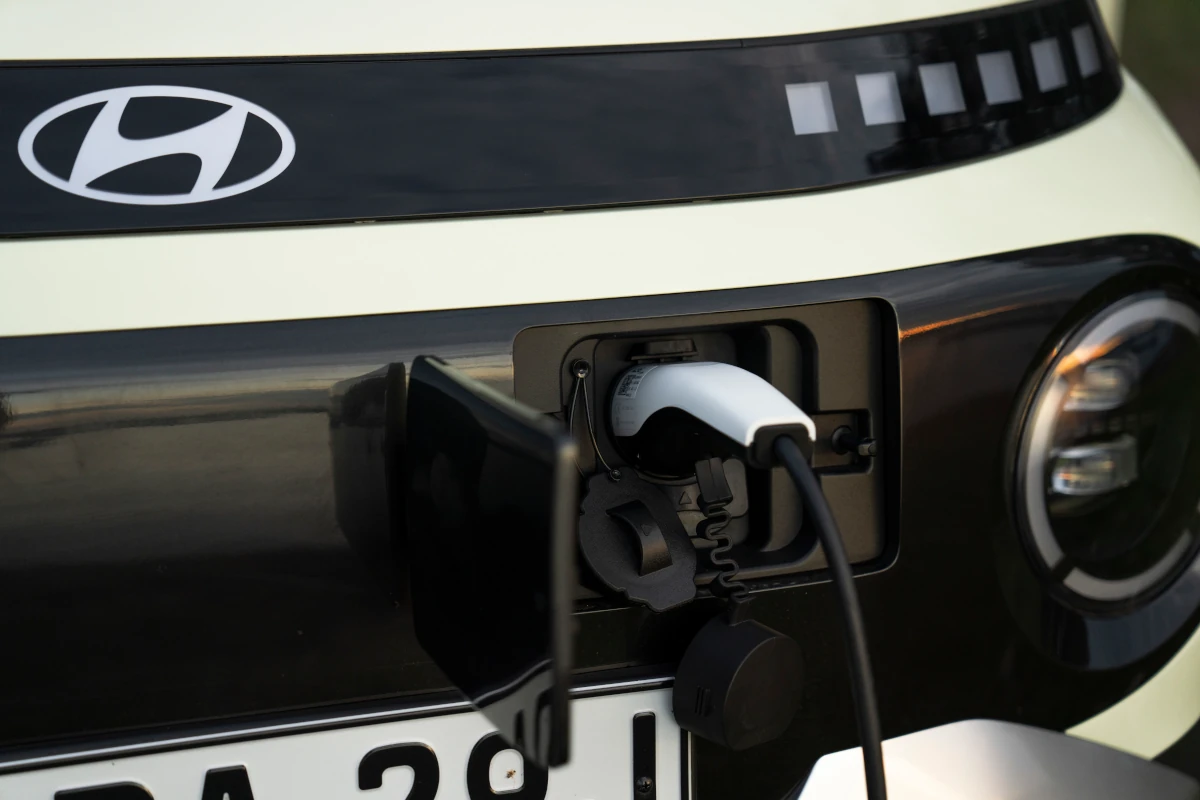 Hyundai Inster charge port is located on the front bumper. Source: Hyundai