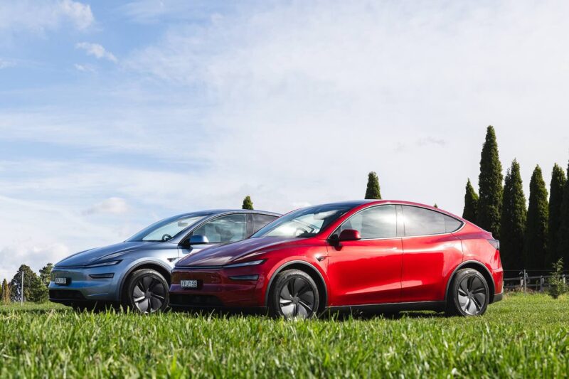 tesla model y parked