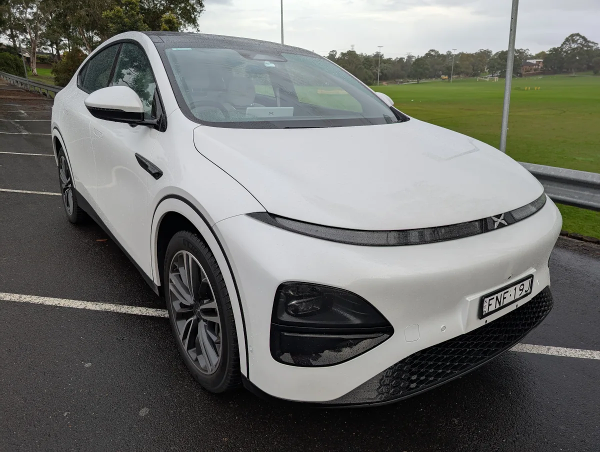 XPeng G6 from the front, no sharp edges here. Source: Tim Eden