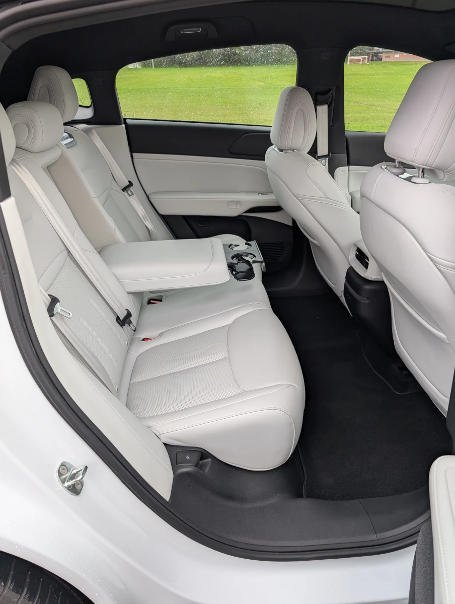 Rear seats in the XPeng G6 are spacious and comfortable. Source: Tim Eden
