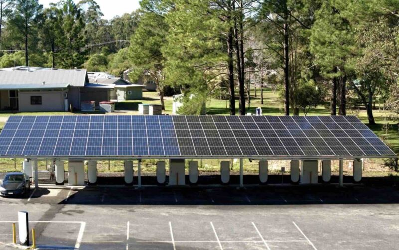 tesla supercharger new italy solar canopy