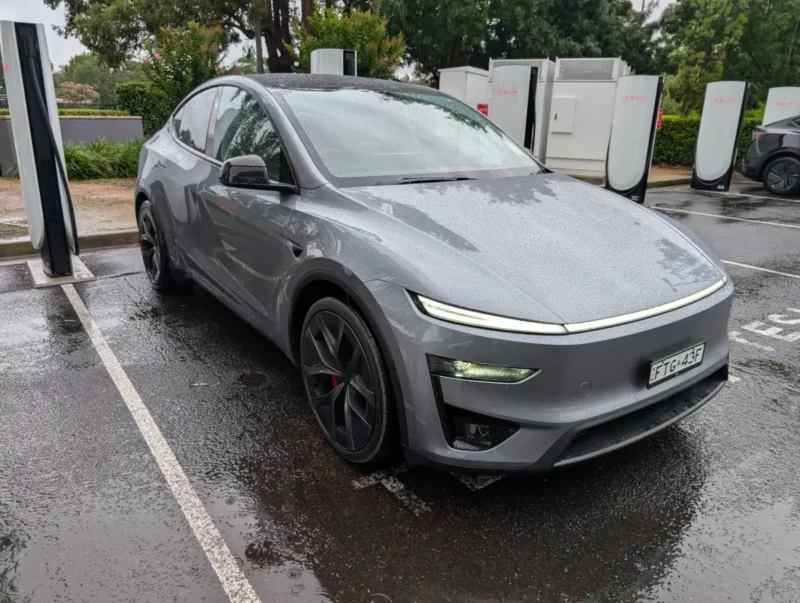 Model Y Performance charging at Tesla Supercharger. Source: Tim Eden