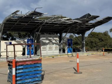 charging station damaged