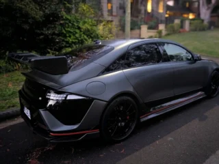 Hyundai Ioniq 6 N in Nocturne Grey matte. Source: Tim Eden
