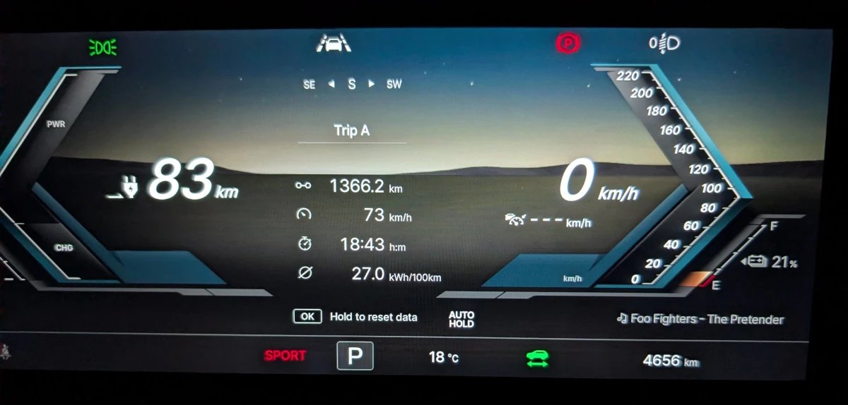 Efficiency of the Musso EV on the highway was 270 Wh/km. Source: Tim Eden