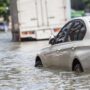 electric car in flood