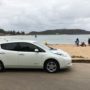 Visiting Avalon with Evee's Nissan Leaf. Supplied.