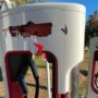 Tesla Superchargers vandalised by Ford Ranger driver